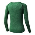 thumbnail image 2 of EIMELI T-Shirt de Compression Sport à Manches Longues pour Femmes Séchage Rapide Gym Yoga Course Vert TG, 2 of 2