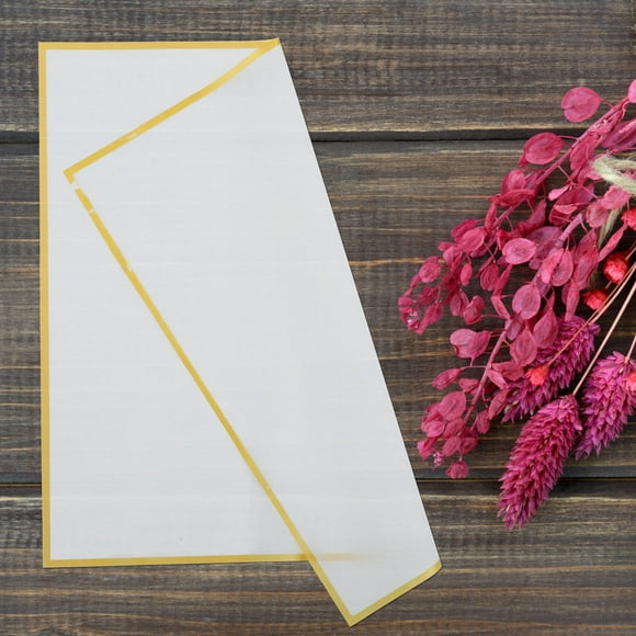LOLIPPYY 20Ud Papel De Con Borde Dorado Impermeable Ideal Para Bodas Y Decoraciones
