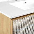 thumbnail image 6 of Calla 36" Perforated Metal Bathroom Vanity in White Oak, 6 of 11