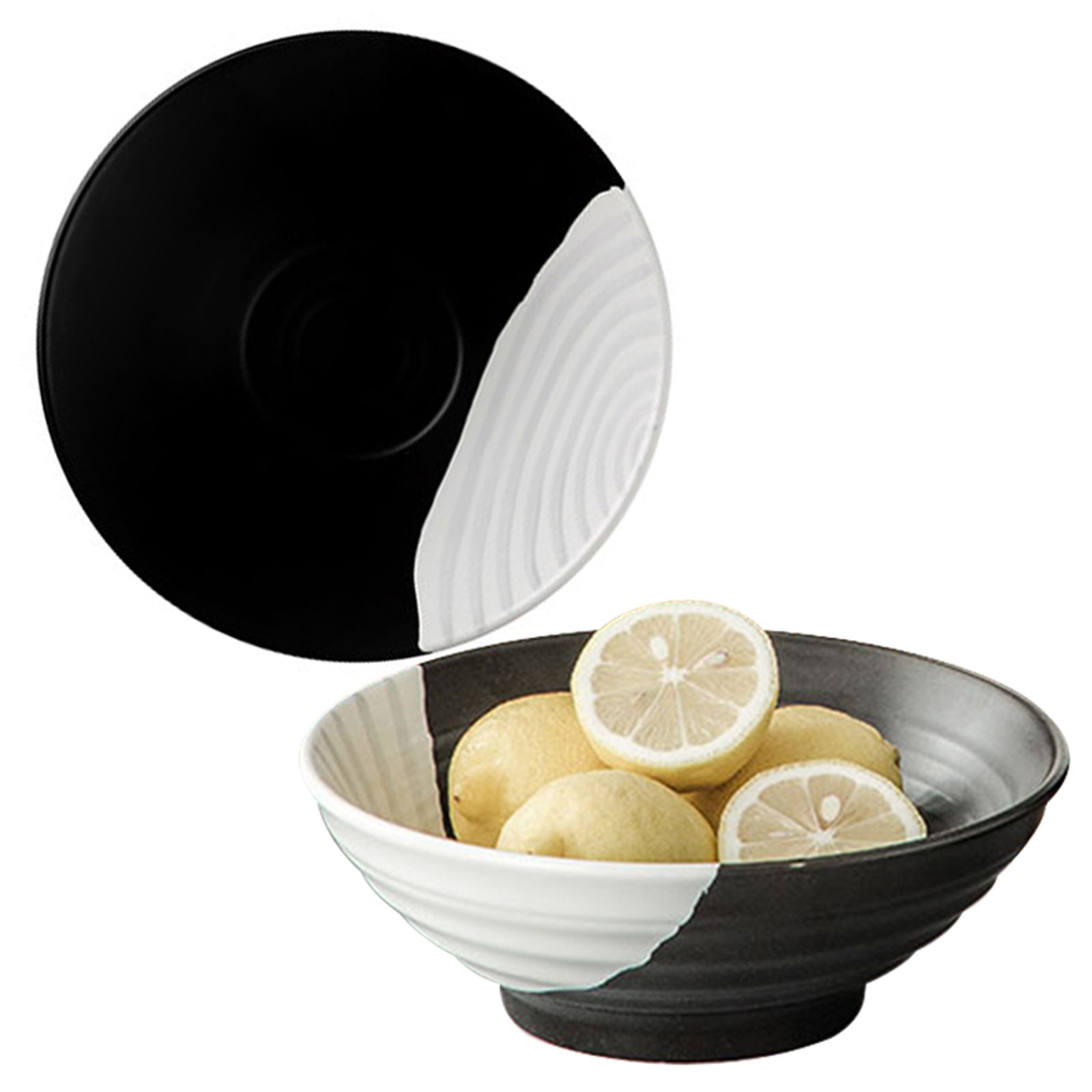 Qeeadeea Ceramic Ramen Bowls Set Of 2, Large Salad Bowls, Deep Pasta