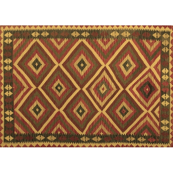 Ahgly Company Indoor Rectangle Oriental Brown Traditional Area Rugs, 6' x 9'