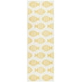 thumbnail image 2 of Unique Loom Outdoor Coastal Collection Area Rug - Pesci (2' x 6' 1" Runner Yellow/Ivory), 2 of 6