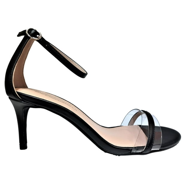 perspex kitten heel