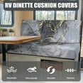 thumbnail image 4 of Yuyamidu Gray Marble Print RV Dinette Cushion Covers Rose Camper Cushion Slipcovers 2 Pack Elastic Camper Dinette Seat Covers RV Sofa Slipovers Protection, 4 of 7