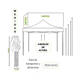 thumbnail image 3 of Toldo dDe 3mx3m Plegable e Impermeable Modelo Blanco, 3 of 4