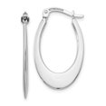 thumbnail image 1 of Quality Gold TL667 14K White Gold Polished Hoop Earrings, 1 of 1