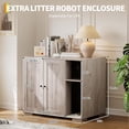 thumbnail image 4 of Large Cat Litter Enclosure with Litter Collector, Enclosure for Self-Cleaning Litter Boxes,Adjustable Shelf for Dog Proof,Charging Station, Large Hidden Litter Box for Cat, Cat House, 4 of 7