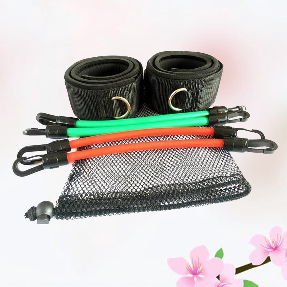 OULII Resistance Band Set with Assorted Colors Natural Latex for Exercise and Rehabilitation Use