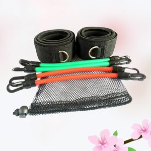 OULII Resistance Band Set with Assorted Colors Natural Latex for Exercise and Rehabilitation Use