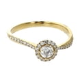 thumbnail image 2 of 18K Yellow Gold Engagement Ring Round Solitaire Center Halo Style 0.41ctw, 2 of 3