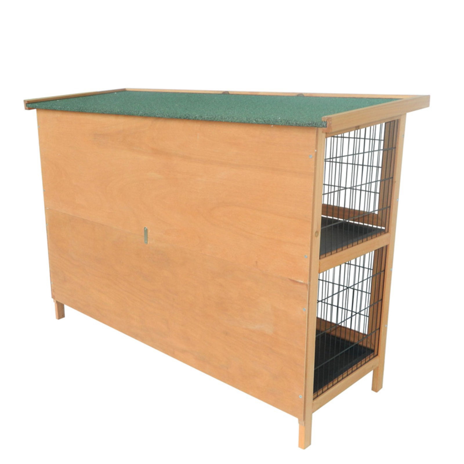 pawhut 2 story rabbit hutch