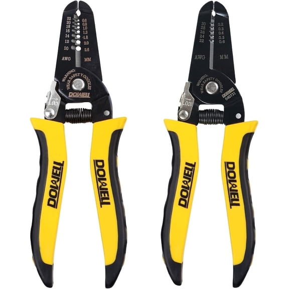 DOWELL 10-22AWG 22-30AWG Wire Stripper/Cutter/Plier for Electrician, Multi-Function Hand Tool, 2-Piece