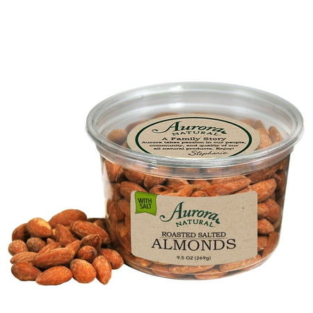 Aurora Salt - Aurora Natural Roasted Almonds, Salted, 9.5 Oz