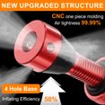 thumbnail image 5 of 2pcs Tubeless Valve Stems 60mm Aluminum Alloy Tubeless Valve with 4 Hole and Removal Caps Super Light No Leak Durable Fit Most Bicycle Tubeless Rims Red, 5 of 7