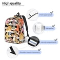 thumbnail image 3 of Saiise Sea Shell Print Laptop Backpack - Adjustable Shoulder Straps, Water-Resistant, Large Capacity, Stylish Design, Unisex for School, Office, Travel-Small, 3 of 5