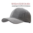thumbnail image 3 of HuangHuanChen Baseball Caps Unisex Suede Soft Solid Color Curved Brim Adjustable Dad Hat Visor Cap Streetwear UV Protection Sun Hats One Size, 3 of 7