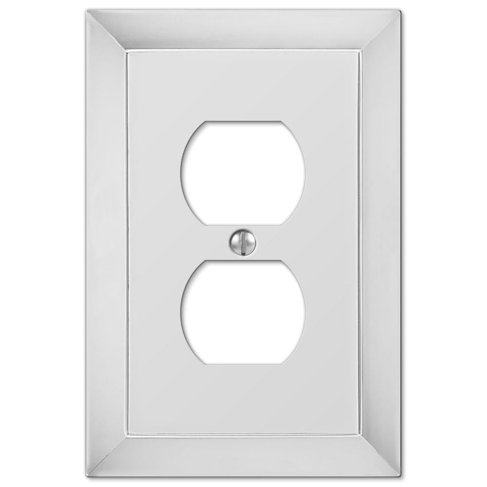 Light Panel Cover Single Outlet Wall Plate/Panel Plate/Cover 1-Gang Device Receptacle Wallplate Circle Art Design Light Red