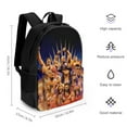 thumbnail image 2 of 16.1in Wres-Tler W-W,E Backpack with Pocket Cartoon Backpack Travel Laptop Daypack Bags For Men Women, 2 of 8
