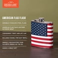 thumbnail image 3 of Foster & Rye American Flag Travel Metal Flask for Liquor, Whiskey Flask 6oz, 3 of 9