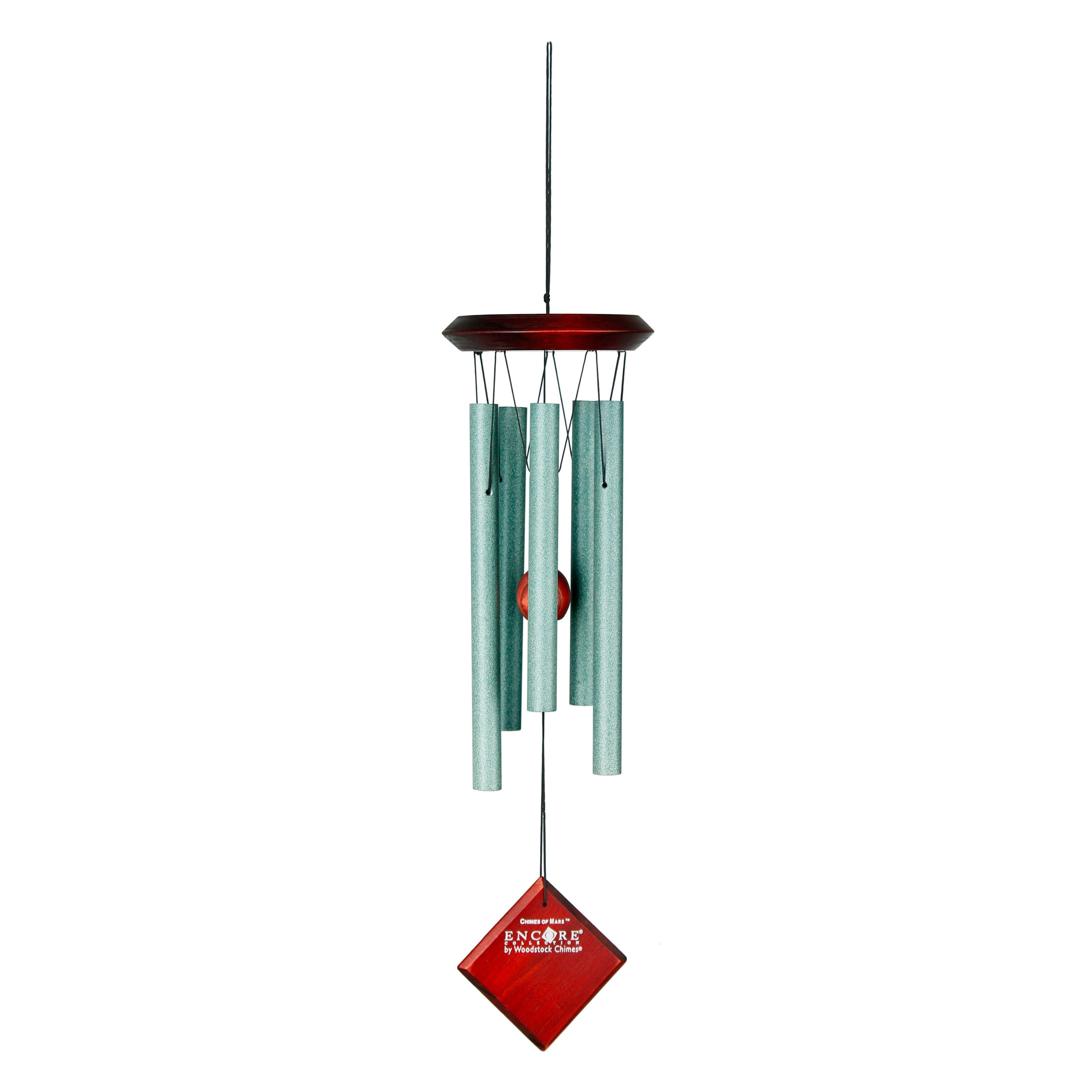 Woodstock Encore Chimes of Mars Wind Chime Verdigris / Dark Wood