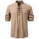 thumbnail image 1 of pstuiky Camisas suaves de manga larga para hombre, Cárdigan informal de manga larga con cuello alto y tirantes ajustables para hombre Tops de hombre xl, 1 of 9