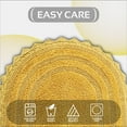 thumbnail image 3 of Better Trends 20" x 32" Oval Shape Bath Mat 100% Cotton Bathroom Rug Water Absorbent Bath Rug Machine Washable (Yellow) Lilly Crochet Collection, 3 of 6