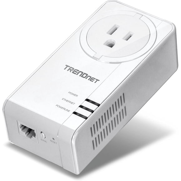 TRENDnet Powerline 1300 AV2 Adapter with Built-in Outlet, Gigabit Port, IEEE 1905.1 & IEEE 1901, Range Up to 300m (984