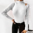 thumbnail image 2 of SEMIMAY Womens Fashion Solid Color Buttons Thread Casual Long sleeve Loose Top Shirt, 2 of 9