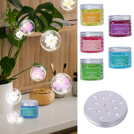 Calming Rain Scented Odor Eliminator Gel Beads - Essential Oils Air Freshener for Home Car RV & More - Freshens Bathrooms Pet Areas & Boats - 1 Pack
