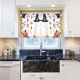 thumbnail image 5 of Yayeee Kitchen Curtains Light Filtering 27"x36" Rod Pocket Short Cafe Window Panel, White Halloween Ghosts, 5 of 7