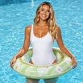 thumbnail image 5 of Tepsmf Inflatable Pool Floats, Pool Tube Rings, Swim Tubes, Pool Floaties, Beach Swimming Party Floats for Adults Swim Ring Fun Print Pool Lounger Tube for Summer Green, 5 of 7