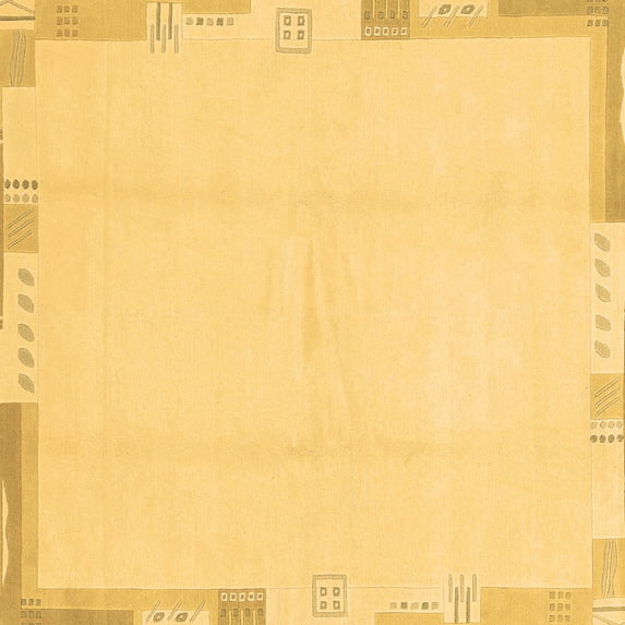 Ahgly Company Indoor Square Solid Brown Modern Area Rugs, 5' Square