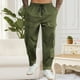 thumbnail image 1 of Ceisia Men's Gift Cargo Pants Relaxed Fit Mid-Rise Elastic Waist Polyester Multi-pocket Snap Button Drawstring Pants, 1 of 7