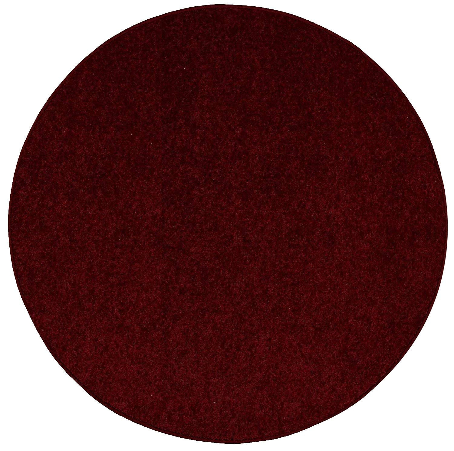 Starwars Collection Solid Color Area Rugs Burgundy - 3' Round - Walmart