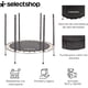 thumbnail image 5 of Trampolín para niños con Red De Seguridad Brincolín Infantil De 55 Pulgadas Brincolines De Niños para Fiestas Trampolin con Postes Acolchados para Interiores y Exteriores Negro, 5 of 7