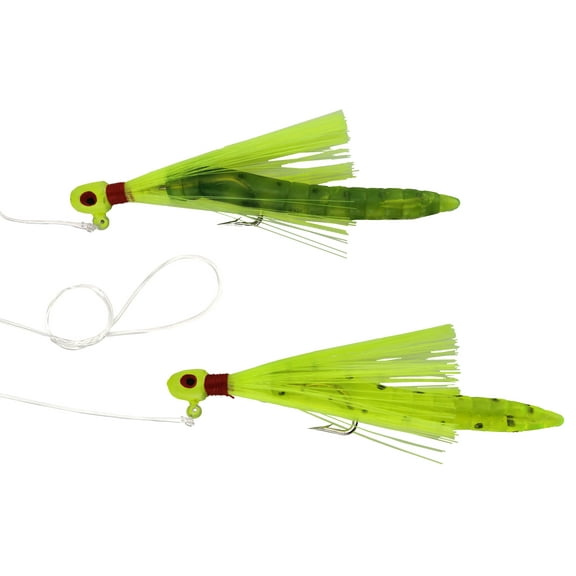 Buccaneer Speck Tail Fishing Rig 1/0 Hooks – White