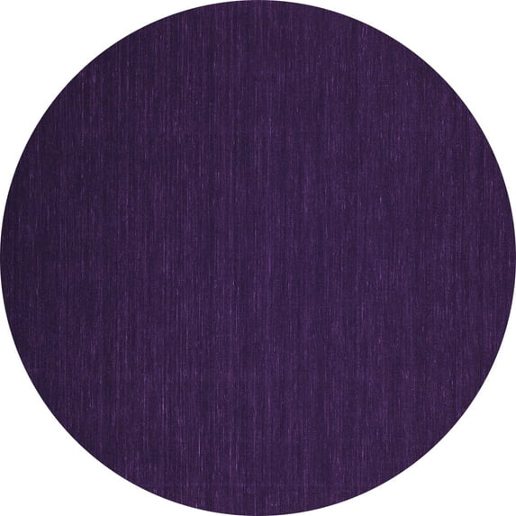 Ahgly Company Indoor Round Abstract Purple Contemporary Area Rugs, 8' Round