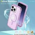 thumbnail image 7 of ELEHOLD Full Body Magnetic Case for iPhone 14 Pro Max,Built-in Front Screen Protector 360 Protection Compatible with Mag Safe Transparent Clear Shockproof Cover for iPhone 14 Pro Max,Lightpurple, 7 of 7