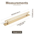 thumbnail image 3 of Goo-Ki Champagne Bronze Cabinet Pulls with Backplate, Zinc Alloy 7.6''(192mm) Hole Centers Cabinet Drawer Handles for Dresser,Wardrobe,Cupboard,Cabinet Hardware, 2 Pack, 3 of 11