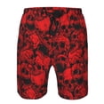 thumbnail image 3 of Fotbe Red Skulls 3 Trajes de Baño Estampados para Hombre, Shorts de Verano de Secado Rápido, Ropa de Playa, Bañadores-Large, 3 of 6