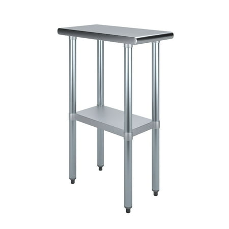 

AmGood 12 Long x 24 Deep Stainless Steel Work Table | Metal Work Bench Utility | Work Station