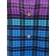 thumbnail image 3 of Camisa de Botón de ColorBlock Plaid Color Block Rosegal Blusas Tallas Grandes, 3 of 5