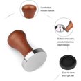 thumbnail image 3 of Stamp Made Of Chrome-plated Steel And Real Wood Handle Incl. Mat, Coffee Press - Coffee Grinder For Coffee Machine Portafilter (58mm), 3 of 5
