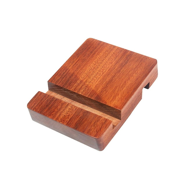 Soporte de madera para teléfono de escritorio, organizador de escritorio independiente, soporte para teléfono móvil Estilo A