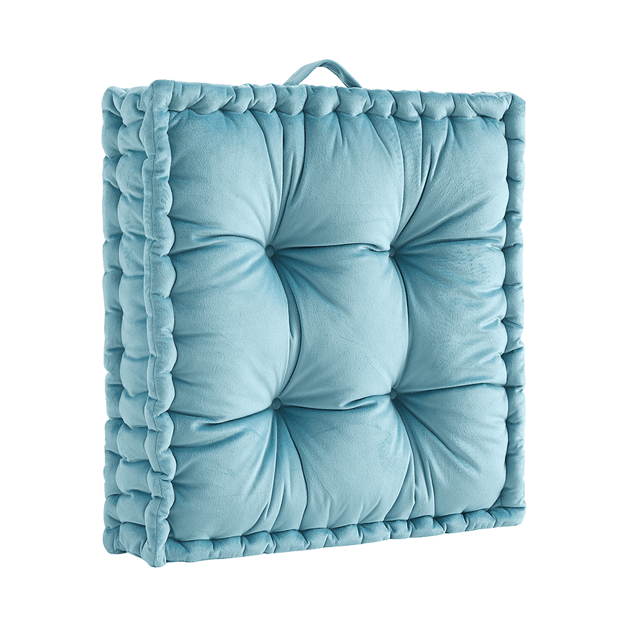 Mainstays 20" x 20" Blue Cameo  Decorative Velvet Floor Pillow