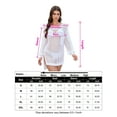 thumbnail image 5 of Women's Summer Crochet Hollow Sweater Long Sleeve Crewneck Beach Mesh Cover Up Tunic Top, 5 of 5