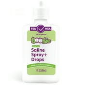 Boogie Natural Saline Nasal Spray and Nose Drops for Babies and Kids, Unscented, 1 fl oz