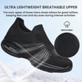 thumbnail image 3 of AMANSSE Mens Walking Shoes Non Slip Running Shoes Breathable Workout Shoes Lightweight Breathable Casual Work Sports Gym Shoes All Black Size 7, 3 of 7