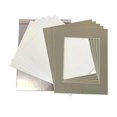 thumbnail image 2 of The Display Guys 16x20 Pack of 25 Textured Gray Picture Photo Matting Mat Boards + Backing Boards + Clear Plastic Bags Complete Set, 2 of 4