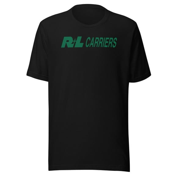 R L Carriers Company logo Unisex t-shirt Black & Navy Size S-5XL